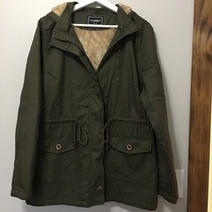 Fur Lined Utility Jacket NWOT